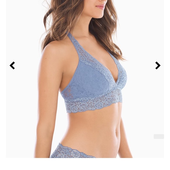 NWT Soma Bralette Lace Halter Unlined Wireless XL Extra Large Brook Green #0383 - Picture 10 of 13